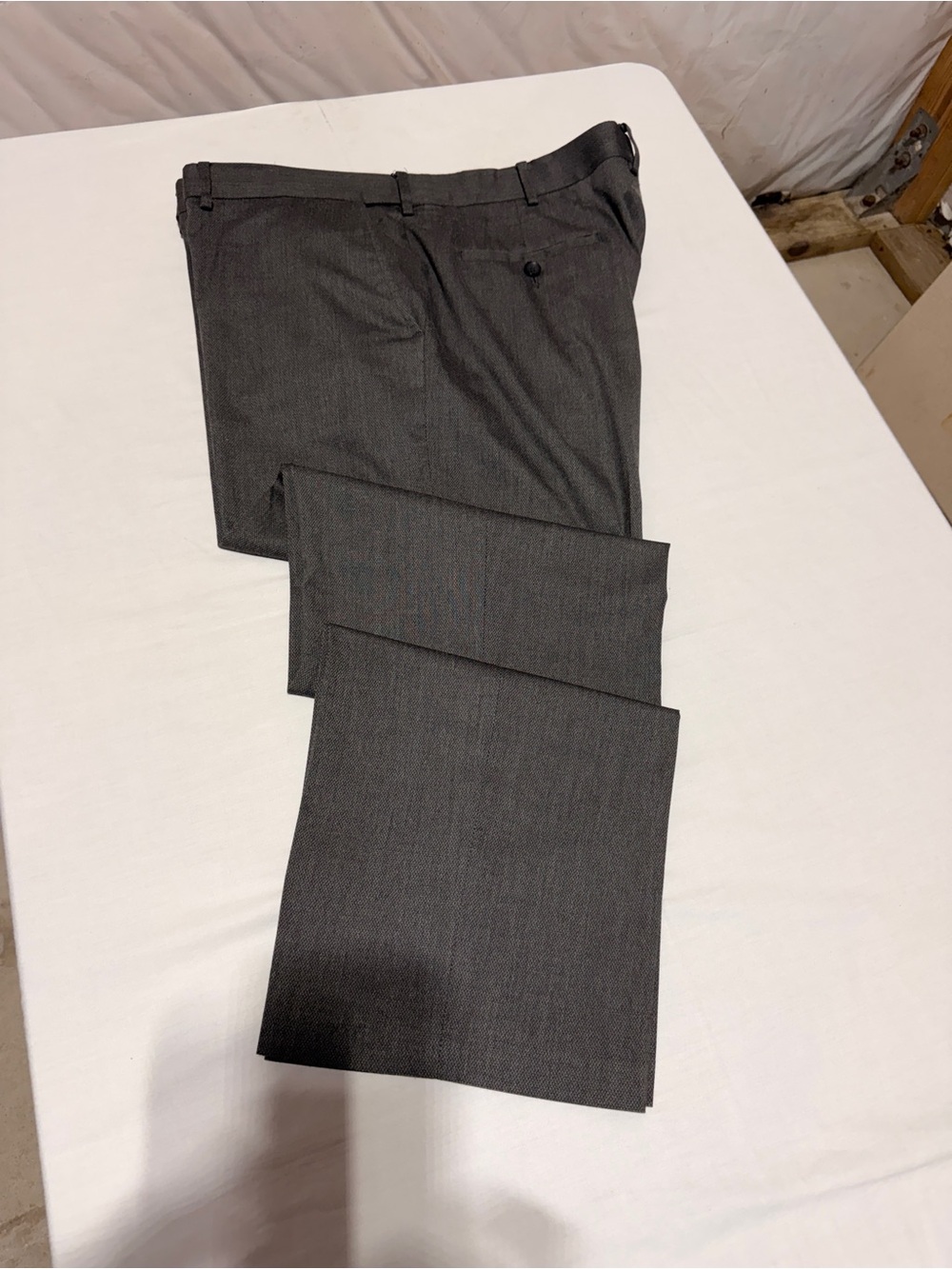 Haggar Men's Gray Dress Trousers - Classic Tailored Fit